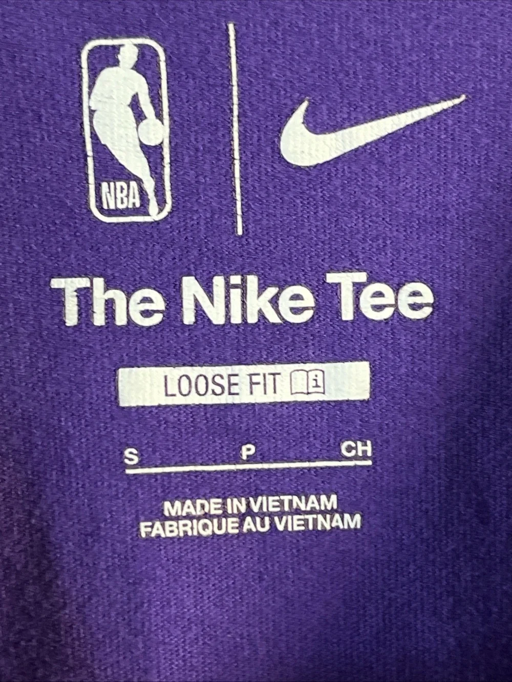 Nike Los Angeles Lakers Shirt Mens Purple NBA Basketball T-Shirt Loose Fit Small